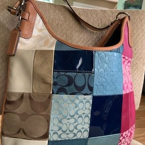 Medium sized patchwork Coach bag